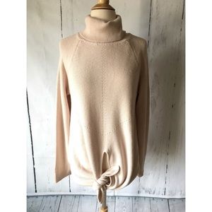 cream colored Harper Lane front-tie sweater